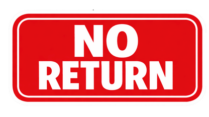 Smeeps No Return Sticker – 14 × 6.61 cm (5.5 × 2.6 Inch) Waterproof Vinyl Shop Sign | Retail Policy Warning Sticker | UV Resistant Washproof Door & Counter Decal | Pack of 1