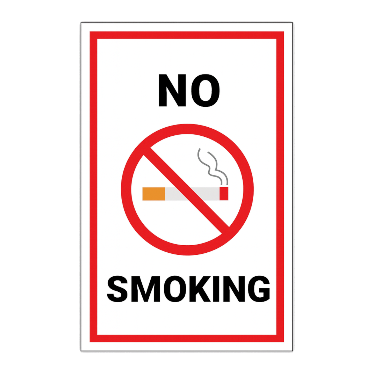 Smeeps NO SMOKING Sticker – 20.32 x 12.96 cm Warning Sign | Waterproof & UV-Proof Vinyl for Offices, Shops, Hotels & Public Areas