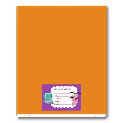 Smeeps Courage Dog School Label Stickers – 3.5 x 2 Inch Name Slip for Books and Notebooks | Pack of 10 | Cute Cartoon Theme for Kids