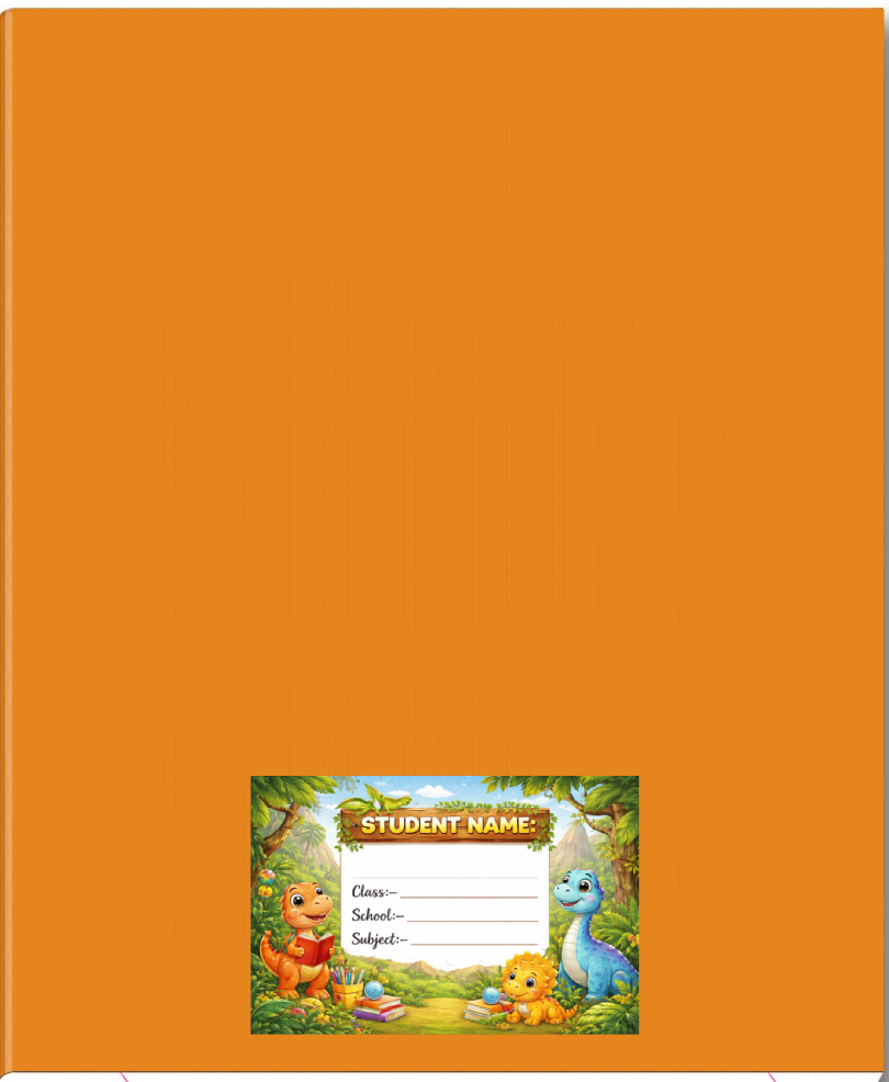 Smeeps Dinosaur Jungle School Name Labels Sticker – 7.62 × 5.08 cm (3 × 2 Inch) Personalized Writable Notebook Labels for Kids | Cute Dino Theme Sticker Pack of 10