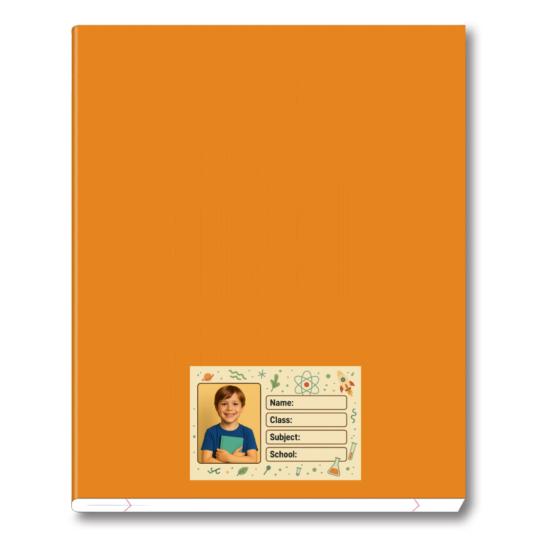 Smeeps Personalized Science School Book Label – Custom Photo Name Sticker for Kids | 3.5 x 2 Inch Notebook Labels | Pack of 10