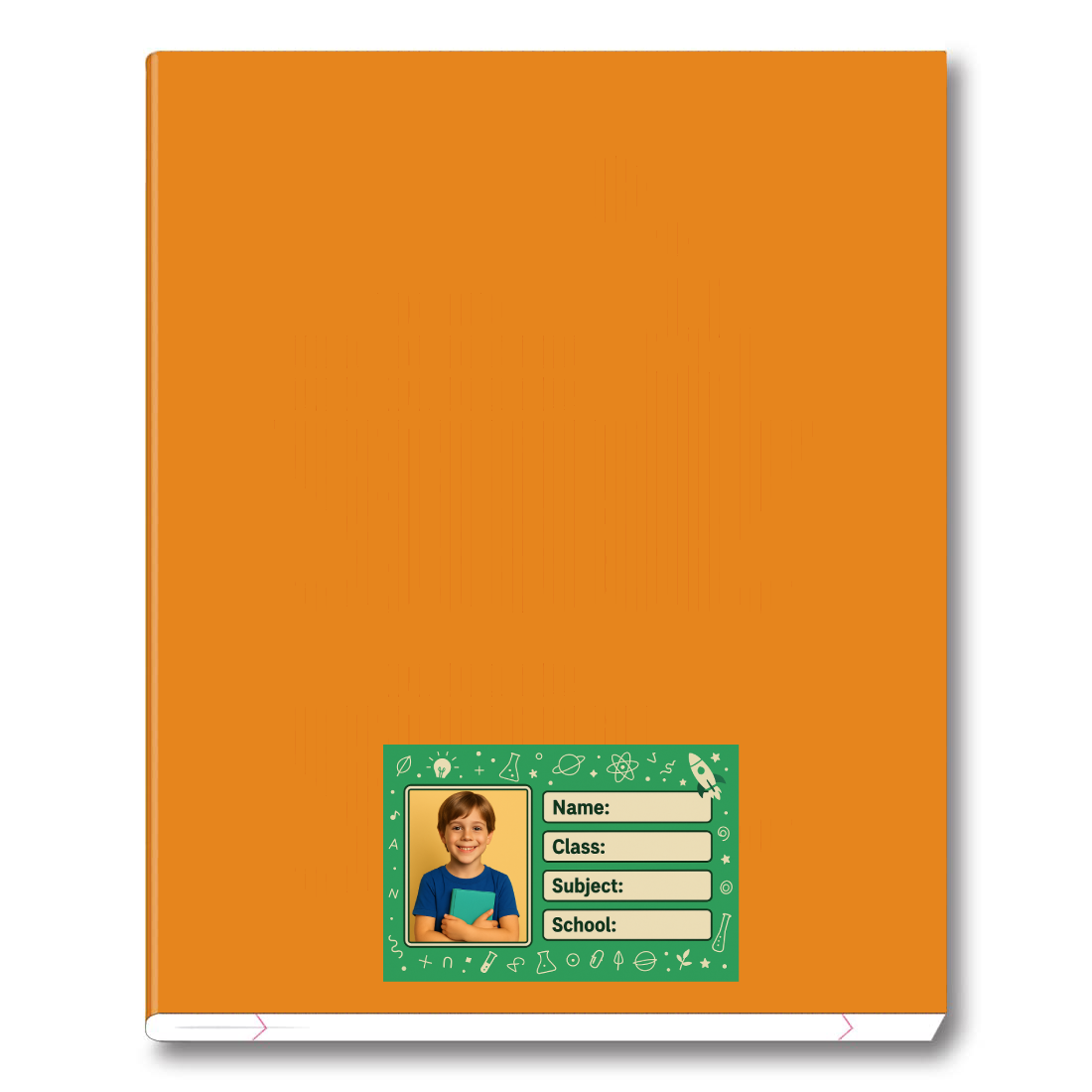 Smeeps Personalized Science School Book Label – Custom Photo Name Sticker for Kids | 3.5 x 2 Inch Notebook Labels | Pack of 10