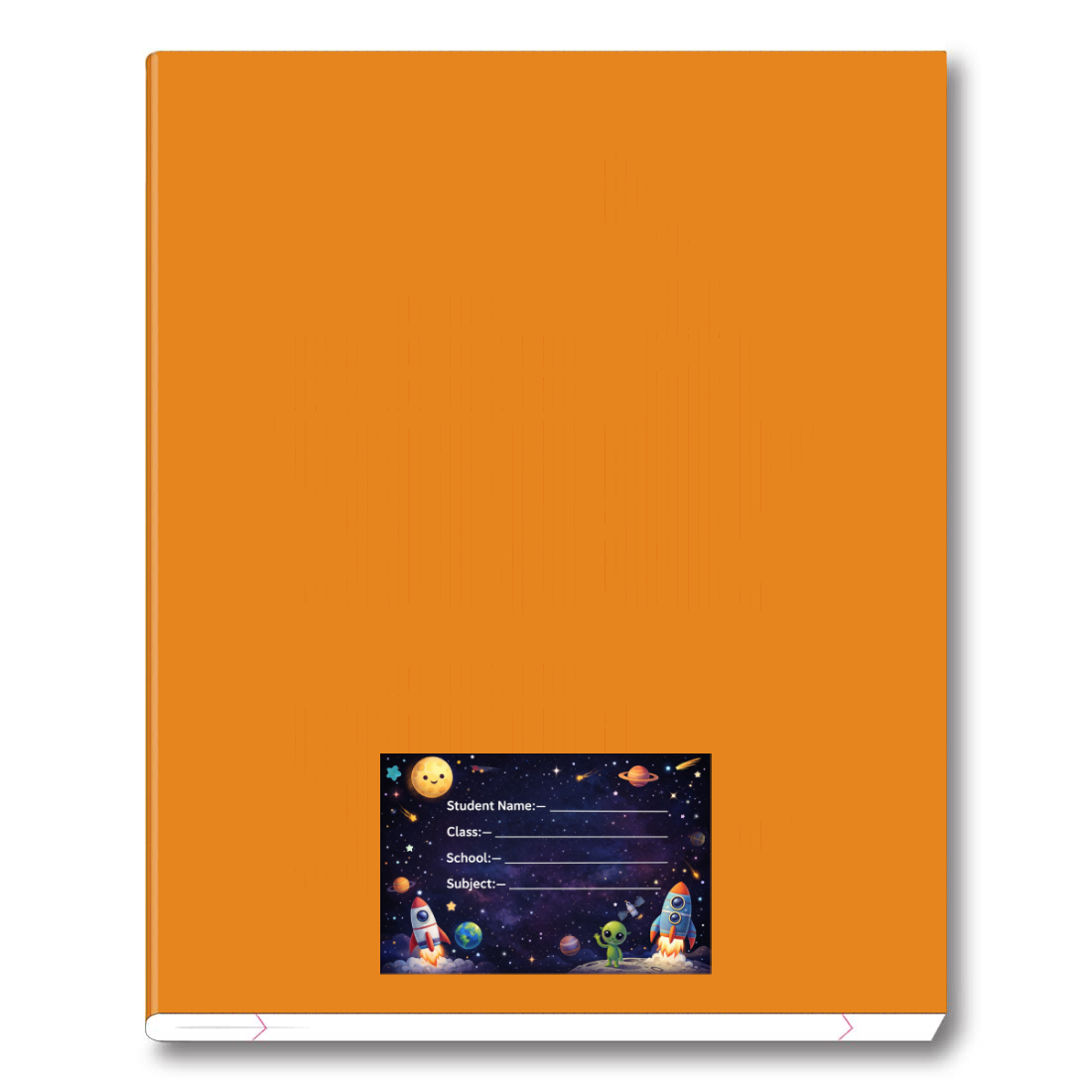Smeeps Space Galaxy School Name Labels Sticker – 7.62 × 5.08 cm (3 × 2 Inch) Personalized Writable Notebook Labels for Kids | Rocket & Alien Theme Sticker Pack of 10