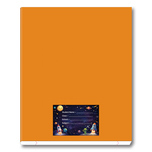 Smeeps Space Galaxy School Name Labels Sticker – 7.62 × 5.08 cm (3 × 2 Inch) Personalized Writable Notebook Labels for Kids | Rocket & Alien Theme Sticker Pack of 10