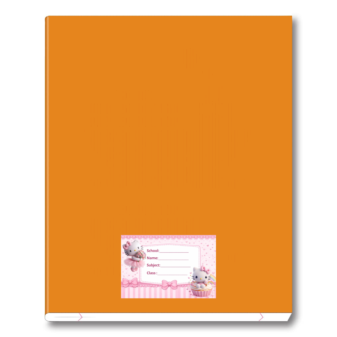 Smeeps Cute Kitty Pink Theme School Name Labels Sticker – 7.62 × 5.08 cm (3 × 2 Inch) Personalized Writable Notebook Labels for Kids | Kawaii Cartoon School Sticker Pack of 10