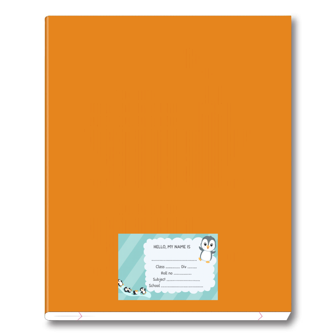 Smeeps Penguin School Label Sticker – 3.5 x 2 Inches Name Tag for Books & Notebooks | Pack of 10 | Waterproof & Writable Label Sticker