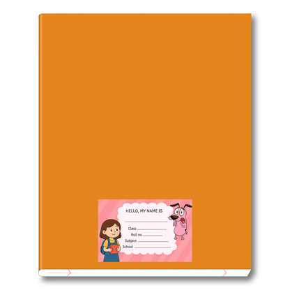 Smeeps Student Name Label – 3.5 x 2 Inches Notebook & School Book Sticker | Cute Girl & Cartoon Dog Design | Pack of 10 Writable Labels