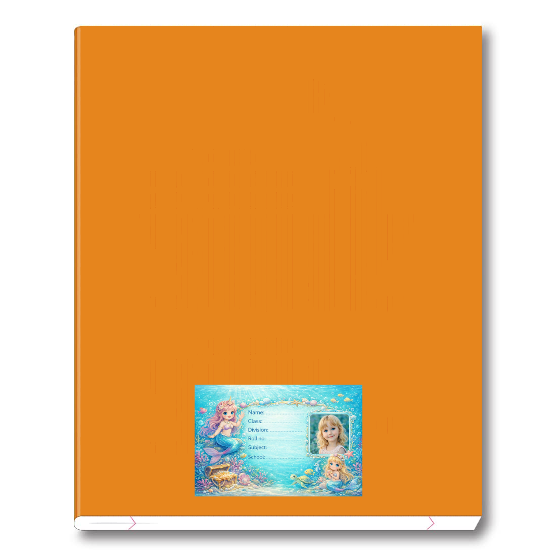 Smeeps Personalized Mermaid School Label Stickers – Pack of 10 | 3 x 2 Inch Custom Name Labels with Photo | Blue Underwater Ocean Theme | Waterproof Premium Stickers for Kids