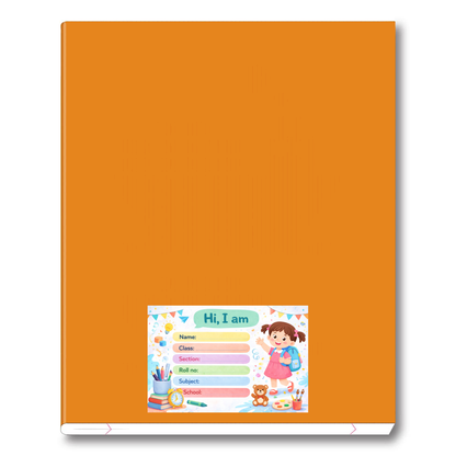 Smeeps Cute School Girl Name Labels Sticker – 7.62 × 5.08 cm (3 × 2 Inch) Personalized Writable Notebook Labels for Kids | Colorful School Theme Sticker Pack of 10
