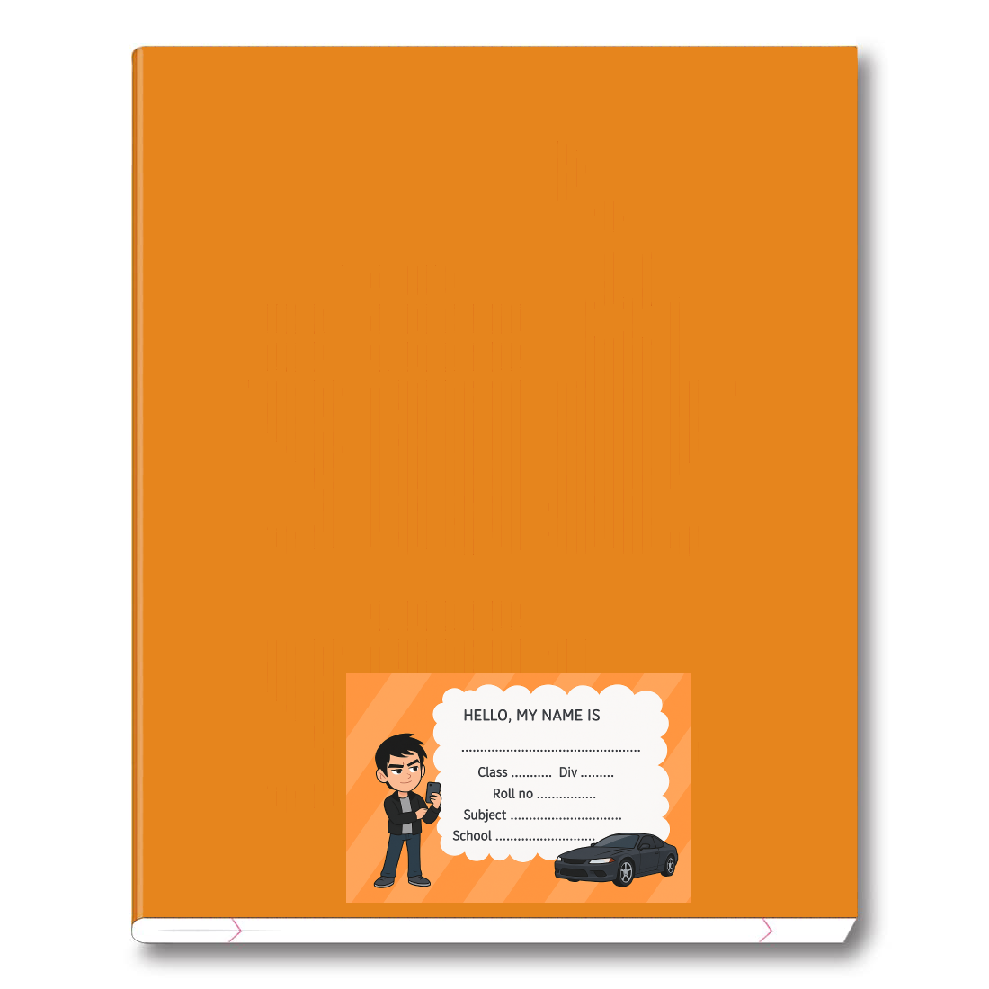 Smeeps Premium School Name Label Stickers – 3.5 x 2 Inches Personalized Tag for Books & Notebooks | Boy with Car Theme | Waterproof Writable Labels (Pack of 10)