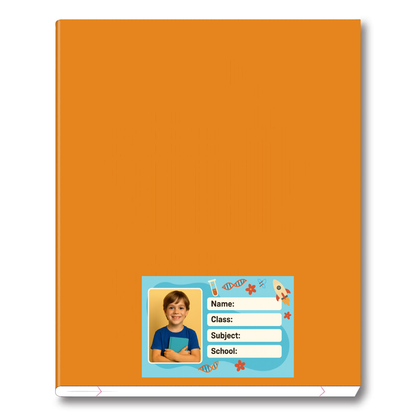 Smeeps Personalized School Book Label – Custom Photo Name Sticker for Kids | 3.5 x 2 Inch Notebook Labels | Pack of 10