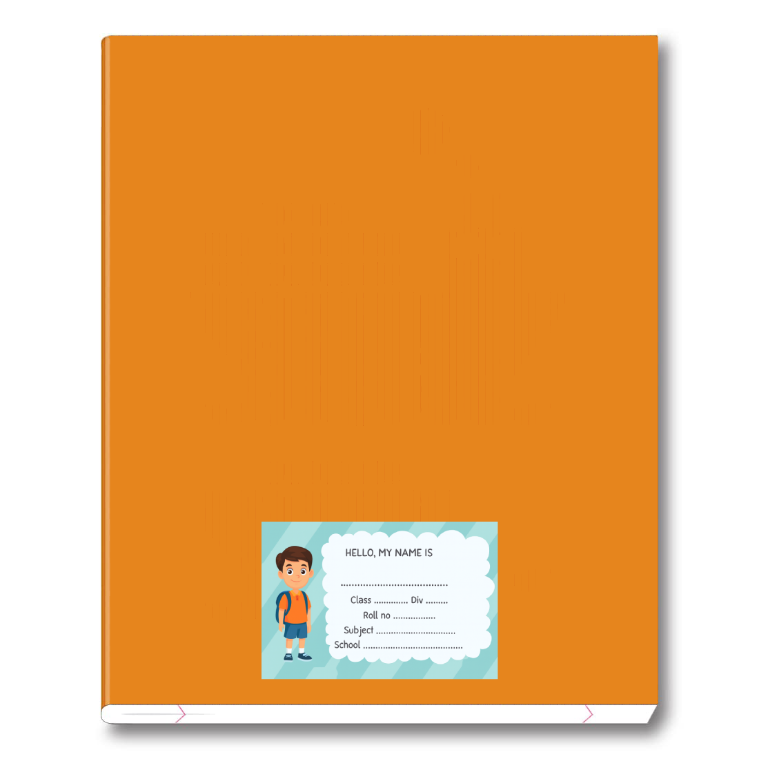 Smeeps School Notebook Label Sticker – 3.5 x 2 Inches Kids Name Tag | Boy Cartoon Theme | Durable & Writable Identification Label | Pack of 10