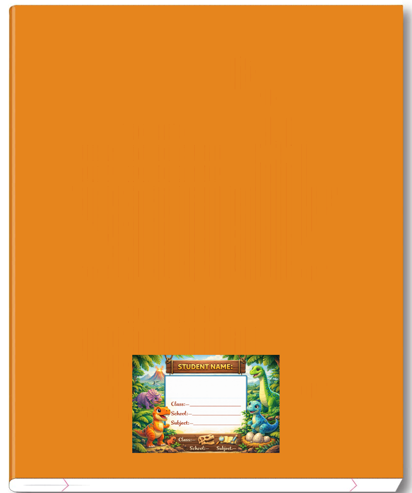 Smeeps Dinosaur Jungle School Name Labels Sticker – 7.62 × 5.08 cm (3 × 2 Inch) Personalized Writable Notebook Labels for Kids | Cute Dino Adventure Theme Sticker Pack of 10