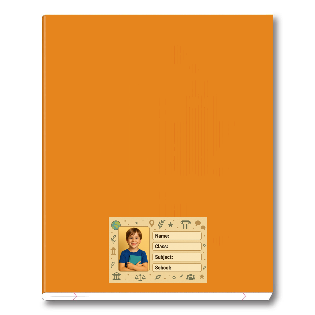 Smeeps Personalized Social Studies School Book Label – Custom Photo Name Sticker for Kids | 3.5 x 2 Inch Notebook Labels | Pack of 10