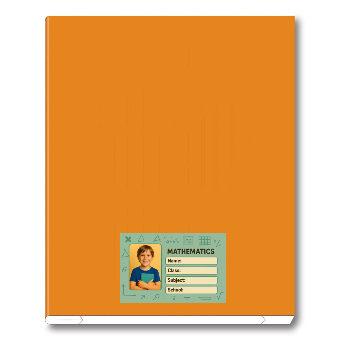 Smeeps Personalized Mathematics School Book Label – Custom Photo Name Sticker for Kids | 3.5 x 2 Inch Notebook Labels | Pack of 10