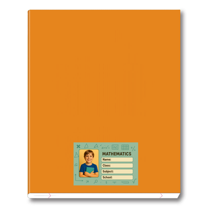 Smeeps Personalized Mathematics School Book Label – Custom Photo Name Sticker for Kids | 3.5 x 2 Inch Notebook Labels | Pack of 10