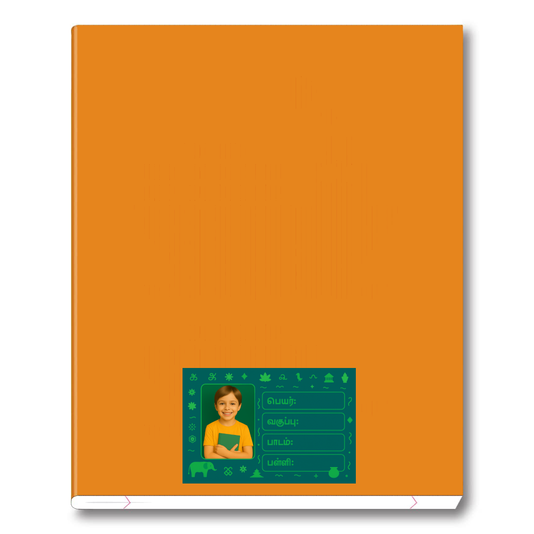 Smeeps Personalized Tamil School Book Label – Custom Photo Name Sticker for Kids | 3.5 x 2 Inch Notebook Labels | Pack of 10