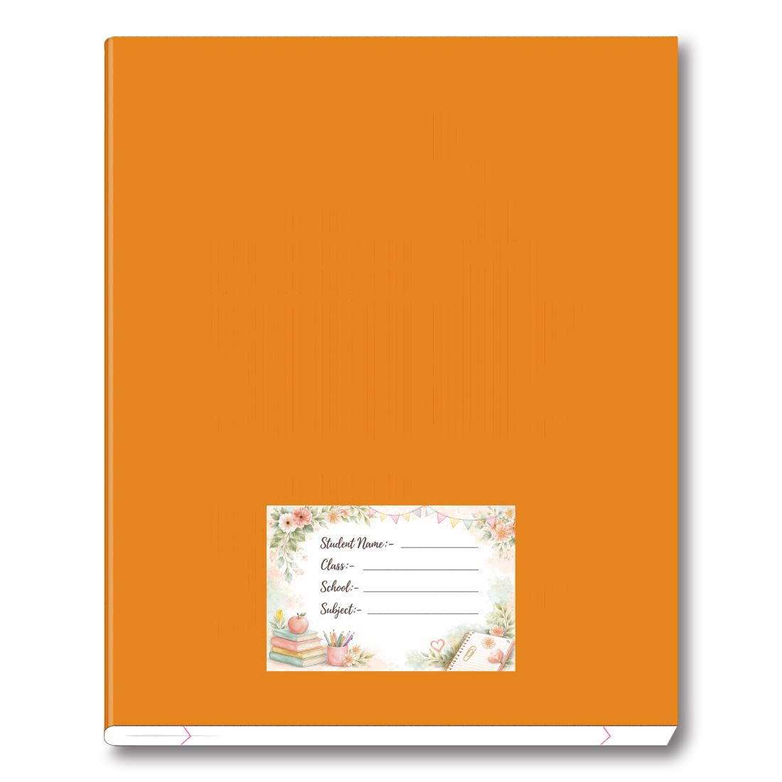 Smeeps Floral Pastel School Name Labels Sticker – 7.62 × 5.08 cm (3 × 2 Inch) Elegant Writable Notebook Labels for Kids & Students | Cute Stationery Theme Sticker Pack of 10