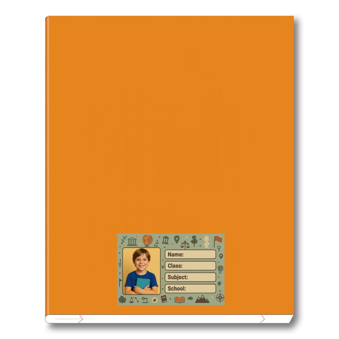 Smeeps Personalized School Book Label – Custom Photo Name Sticker for Kids | History & Social Science Theme | 3.5 x 2 Inch Notebook Labels | Pack of 10