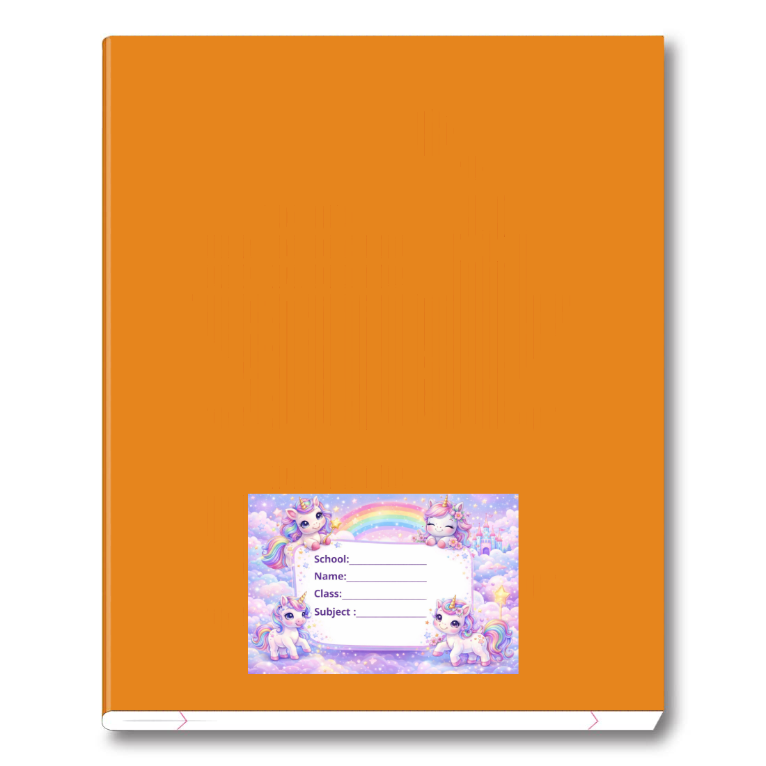 Smeeps Unicorn Rainbow School Name Labels Sticker – 7.62 × 5.08 cm (3 × 2 Inch) Personalized Writable Notebook Labels for Kids | Cute Fantasy Unicorn Design Pack of 10
