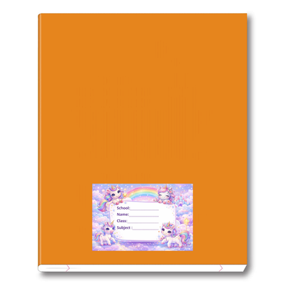 Smeeps Unicorn Rainbow School Name Labels Sticker – 7.62 × 5.08 cm (3 × 2 Inch) Personalized Writable Notebook Labels for Kids | Cute Fantasy Unicorn Design Pack of 10