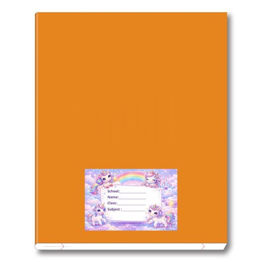Smeeps Unicorn Rainbow School Name Labels Sticker – 7.62 × 5.08 cm (3 × 2 Inch) Personalized Writable Notebook Labels for Kids | Cute Fantasy Unicorn Design Pack of 10