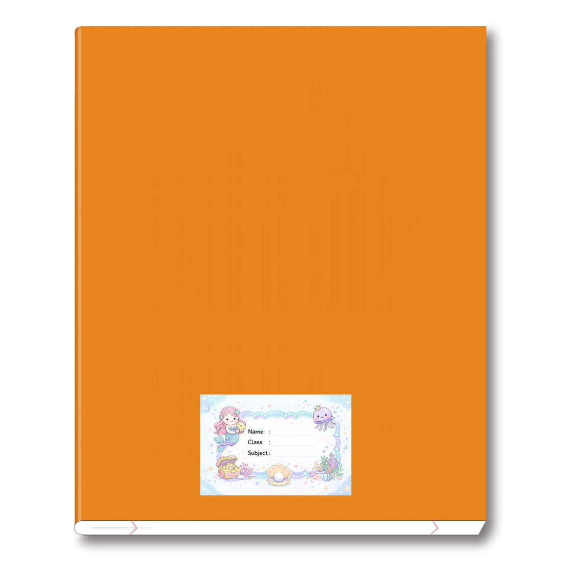 Smeeps Cute Mermaid School Name Labels Sticker – 7.62 × 5.08 cm (3 × 2 Inch) Personalized Writable Notebook Labels for Kids | Ocean Fantasy Theme Sticker Pack of 10