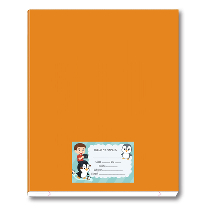 Smeeps Kids Name Label Sticker – 3.5 x 2 Inches | Pack of 10 | Cute Penguin & Boy Cartoon Design | Notebook, Textbook & School Supplies Name Tag Labels