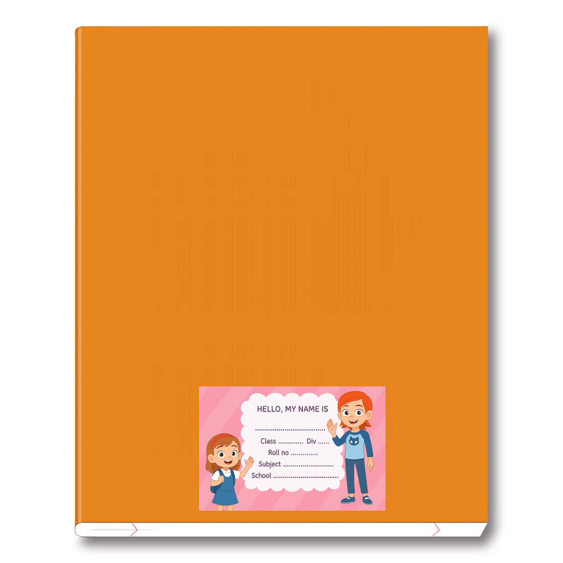 Smeeps Kids School Label Sticker – 3.5 x 2 Inch Pink Girl Theme | Waterproof Notebook Tag | Pack of 10 Labels