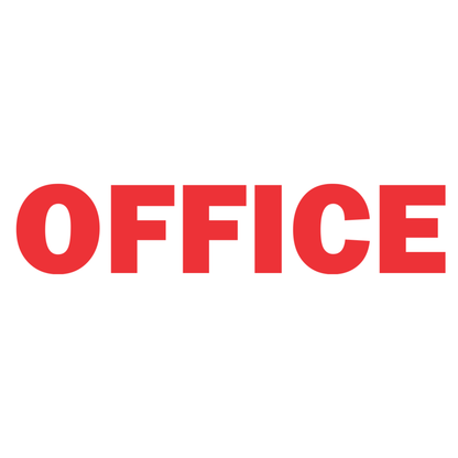 Smeeps Office Door Sticker – 9.5 x 2 cm Red Text Vinyl Label | Waterproof, Wash-Proof & Durable Office Signage