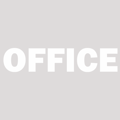 Smeeps Office Door Sticker – 9.5 x 2 cm White Text Vinyl Label | Waterproof, Wash-Proof & Durable Office Signage