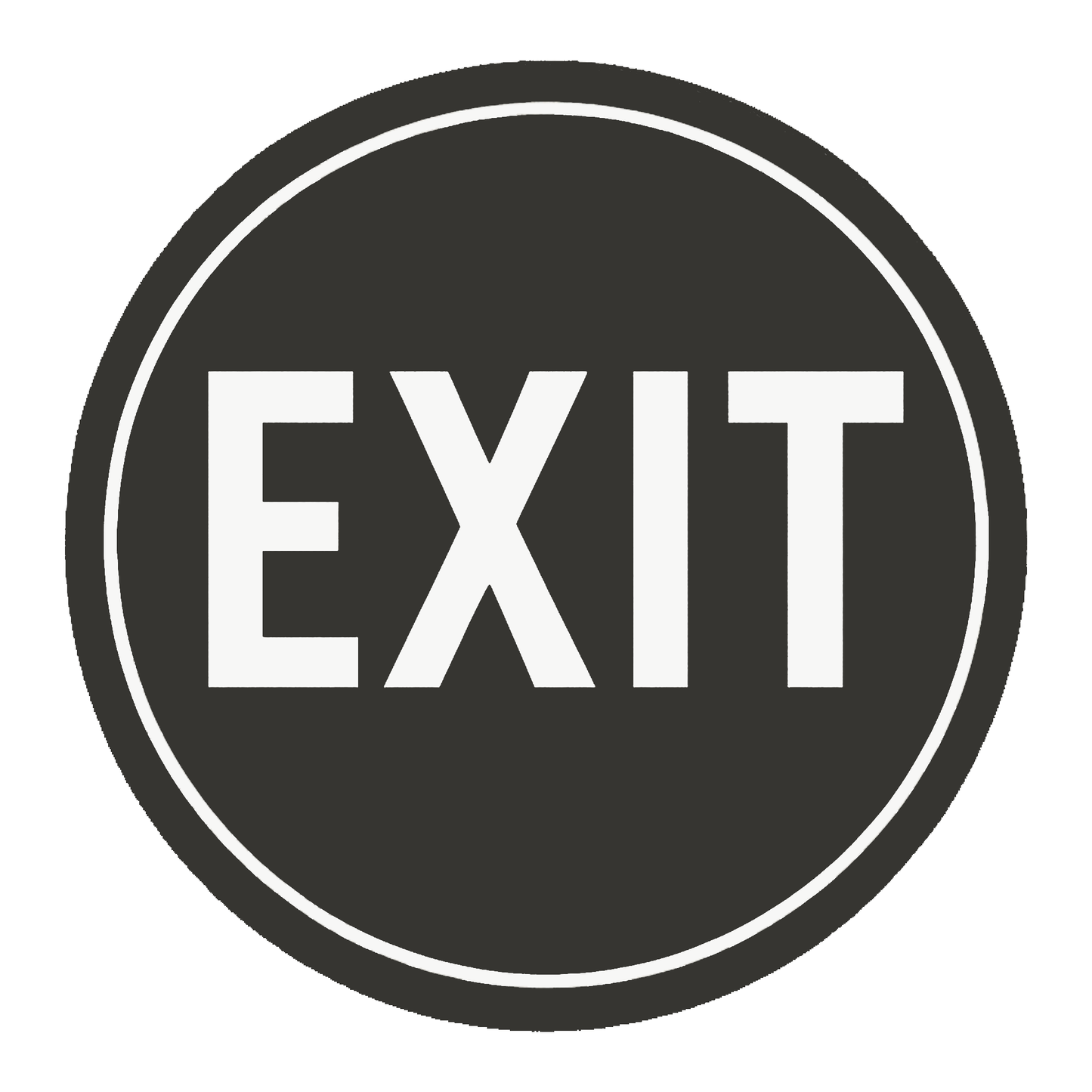 Smeeps “EXIT” Sign – 15.24 cm Round | Clear Door Sticker for Emergency & General Use | Bold & Visible | Indoor/Outdoor Use | Self-Adhesive, Waterproof