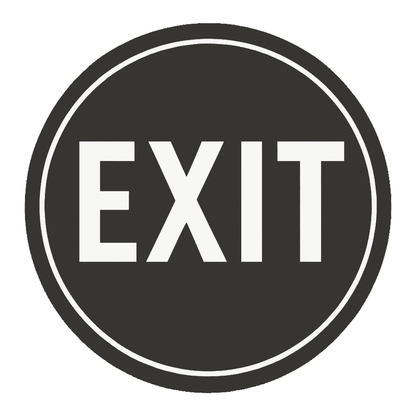 Smeeps “EXIT” Sign – 15.24 cm Round | Clear Door Sticker for Emergency & General Use | Bold & Visible | Indoor/Outdoor Use | Self-Adhesive, Waterproof