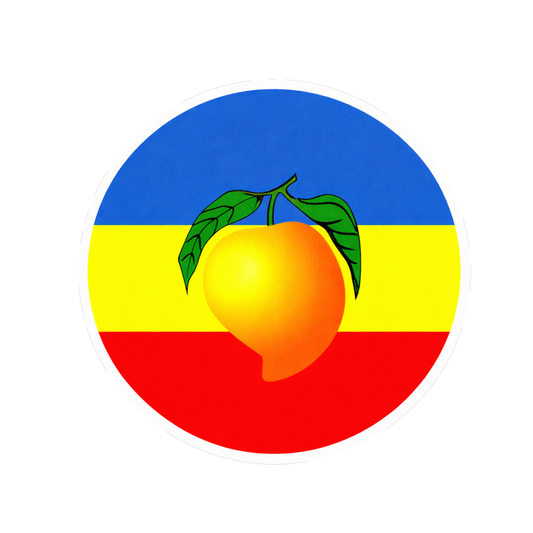 Smeeps PMK Mango Symbol Sticker – 10.16 cm Round Car & Bike Vinyl Decal | Waterproof Political Party Design