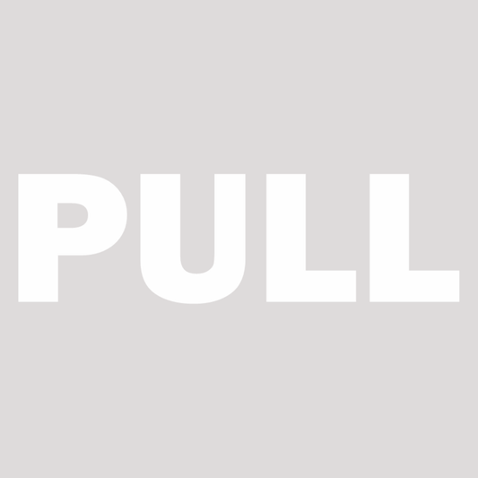 Smeeps PULL Door Sticker – 6.7 x 2 cm White Text Vinyl Label | Waterproof, Wash-Proof & Durable Door Instruction Signage