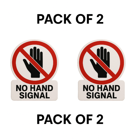 Smeeps No Hand Signal Sticker – 4 x 4 inch | Safety Sign for Office & Workplace Walls, Doors, and Cabins
