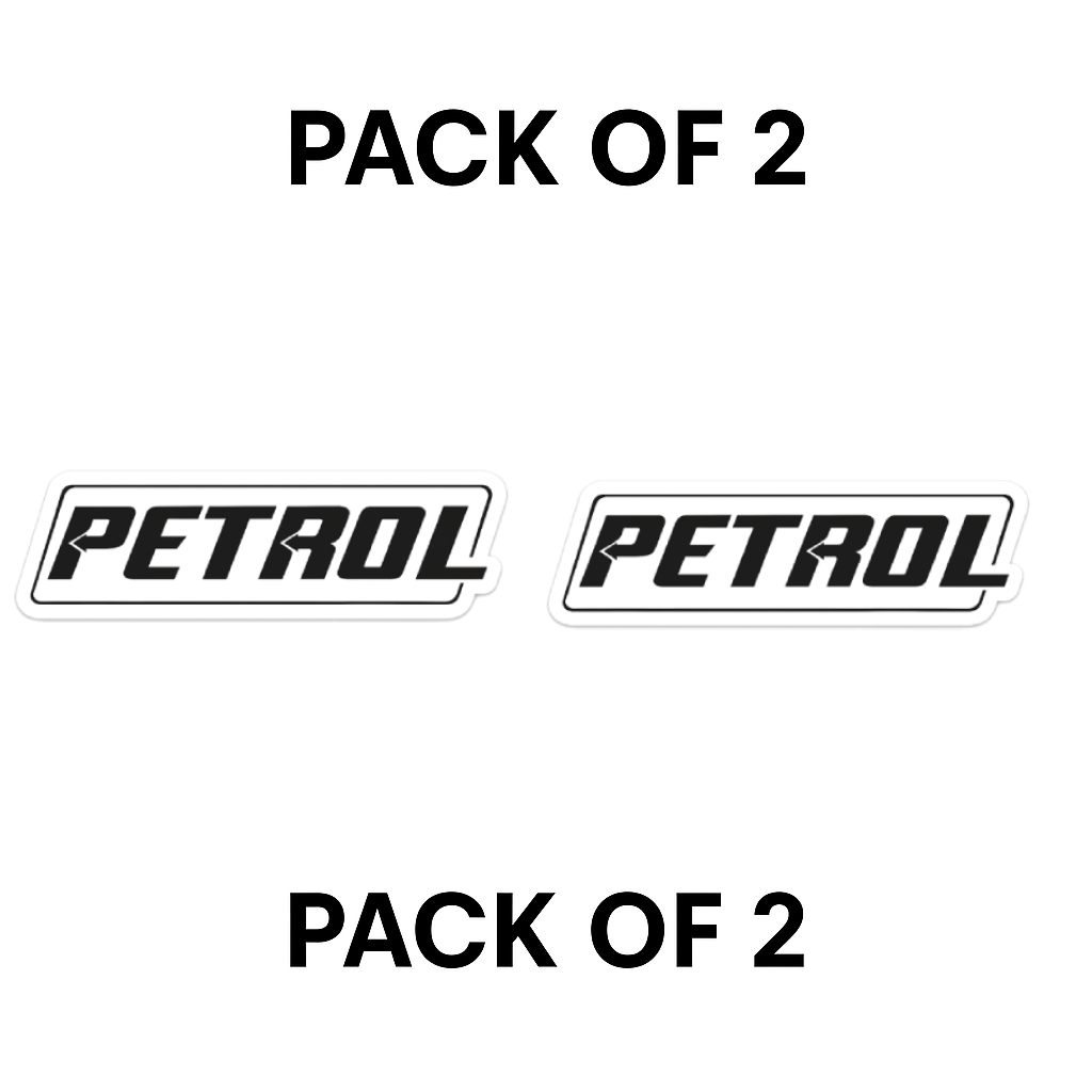 Smeeps PETROL Sticker – 9 x 7.62 cm Car & Bike Fuel Type Vinyl Decal | Bold Text Plate Design | Waterproof & Durable Label