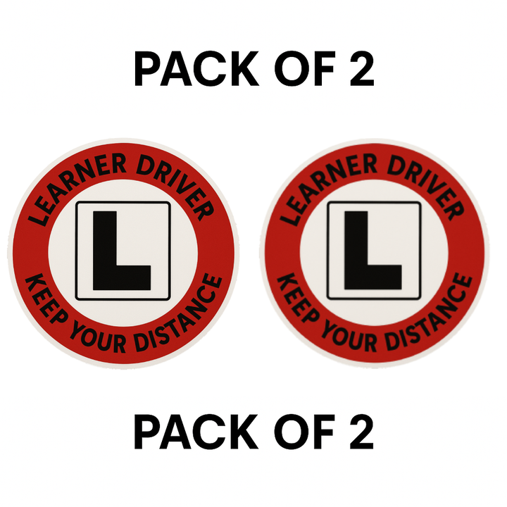 Learner Driver Sticker Vector L Board – Learner Driver Safety Awareness Stickers for Vehicles – SMEEPS