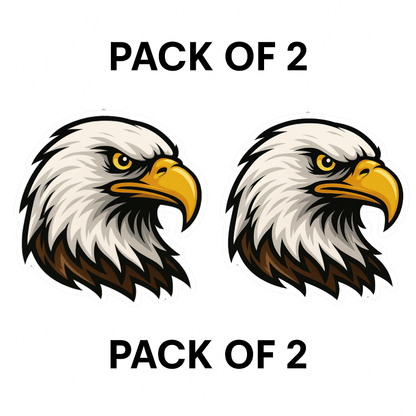 Smeeps Eagle Head Car Sticker – Bold Design – 10.16 x 12.7 cm | Premium Vinyl Decal for Cars