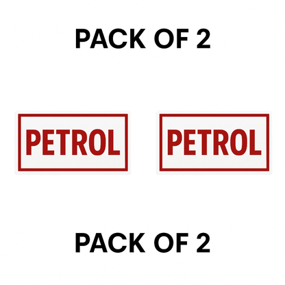 Smeeps PETROL Label Sticker – Red Border | 5.08 x 10.16 cm | Compact Car Fuel Type Sticker