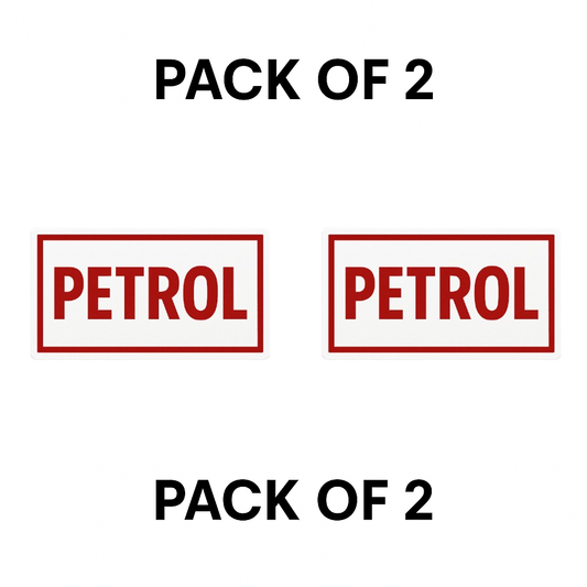 Smeeps PETROL Label Sticker – Red Border | 5.08 x 10.16 cm | Compact Car Fuel Type Sticker