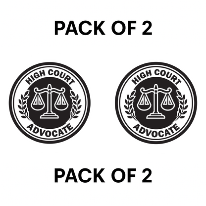 Smeeps High Court Advocate Round Emblem Sticker – Legal Symbol Design – 11.5 x 11.5 cm | Waterproof Vinyl for Cars, Office Doors