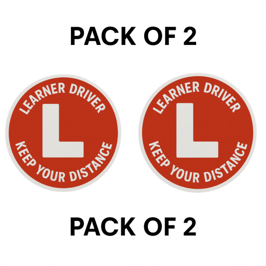 Smeeps Learner Driver Car Sticker – “Keep Your Distance” Red Circle with White ‘L’ Design – 13.97 x 13.97 cm | Waterproof, Durable & Easy to Apply