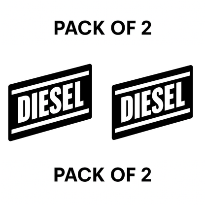 Smeeps DIESEL Sticker – 10.16 x 10.16 cm Bold Black Fuel Type Car & Bike Vinyl Decal | Waterproof | Clear Diesel Identification