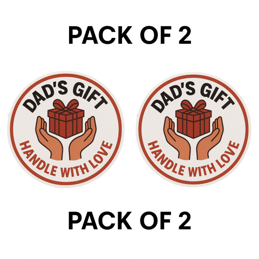 Smeeps Dad's Gift Sticker – 7.62 x 7.62 cm | Waterproof Vinyl Car Decal with Loving Message