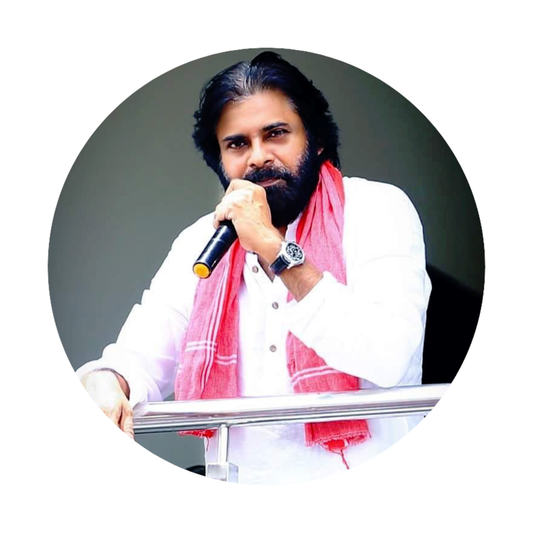 Smeeps Pawan Kalyan Podium Speech Sticker – 10.16 cm (4 Inch) Round Political Vinyl Decal | Waterproof UV Resistant Car & Bike Sticker