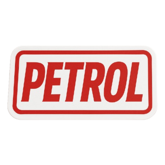 Smeeps PETROL Fuel Type Sticker – 5.08 x 7.8 cm Bold Red Text Design for Car Fuel Cap or Lid | Waterproof Vinyl Label for Petrol Vehicles Only