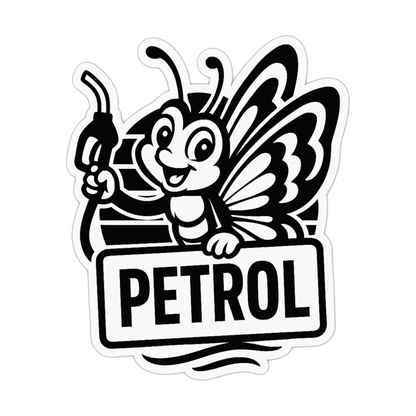 Smeeps Petrol Butterfly Sticker – Pack of 2 – Cute Fuel Indicator Vinyl Decal for Car & Bike | Waterproof & Durable | 9 x 7.7 cm