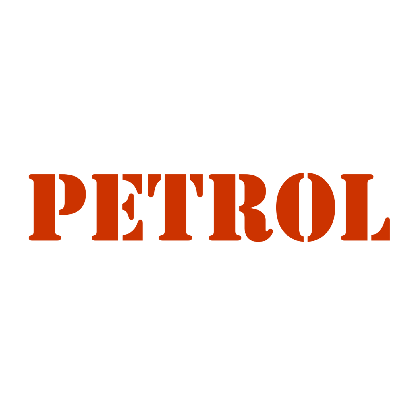 Smeeps PETROL Stencil Sticker – 10 x 2 cm Fuel Cap Vinyl Label | Bold Red Design | Waterproof & UV-Resistant Decal