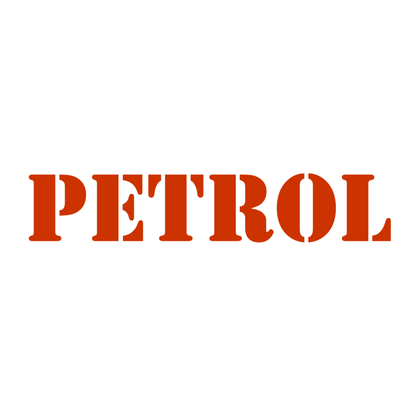 Smeeps PETROL Stencil Sticker – 10 x 2 cm Fuel Cap Vinyl Label | Bold Red Design | Waterproof & UV-Resistant Decal